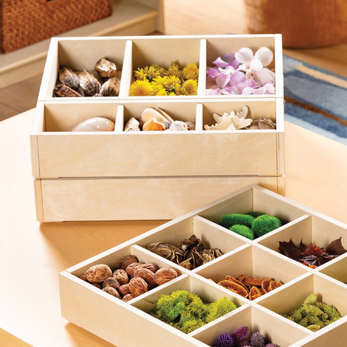 Alternate Image #1 of Loose Parts Stacking Wooden Trays - 4 Pieces