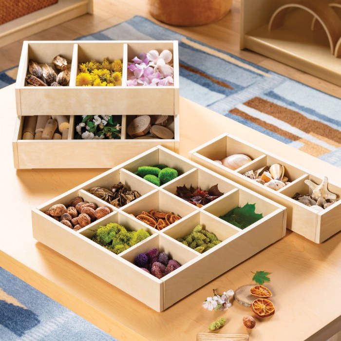 Alternate Image #1 of Loose Parts Stacking Wooden Trays - 4 Pieces
