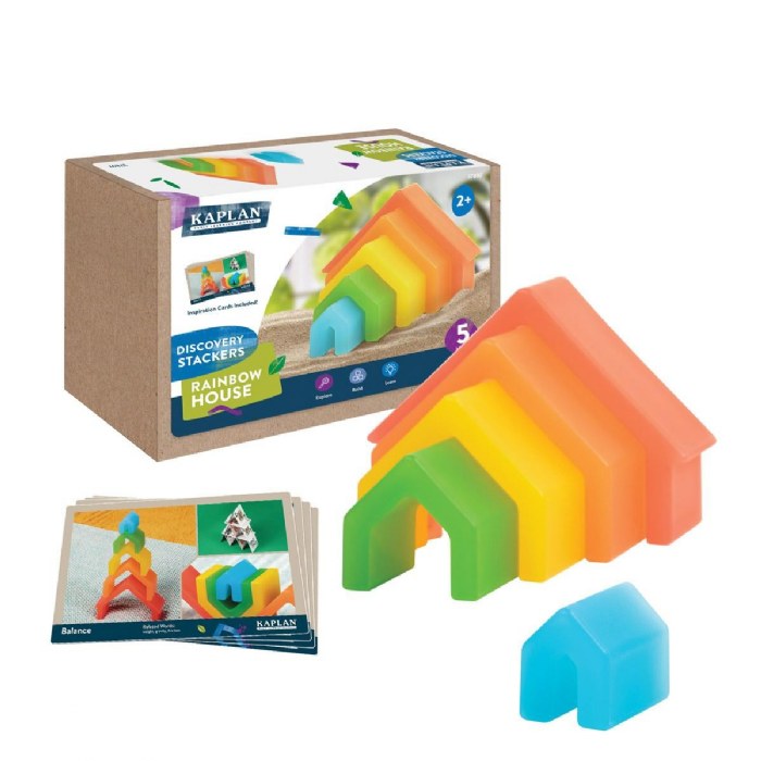 Primary Image of Discovery Stackers - Rainbow House - 5 Pieces