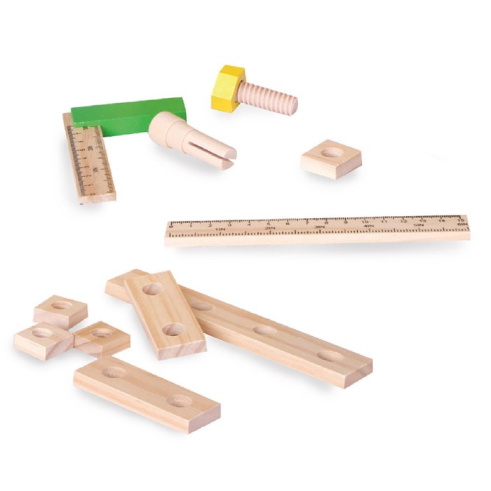 Alternate Image #1 of Dramatic Play Wooden Carpenter Set - 35 Pieces