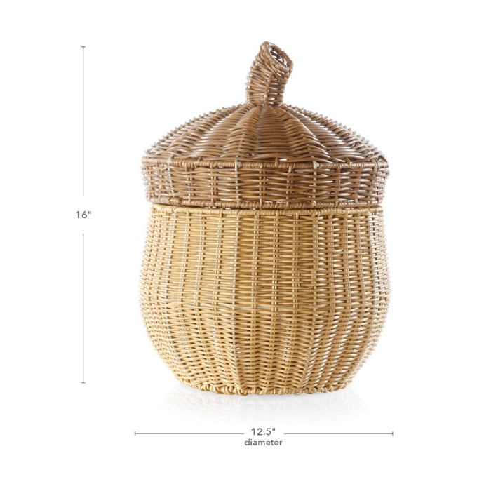 Alternate Image #1 of Acorn Washable Wicker Floor Basket