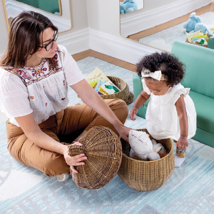 Alternate Image #1 of Acorn Washable Wicker Floor Basket