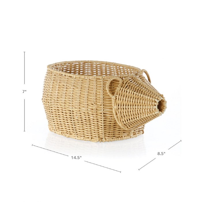 Alternate Image #1 of Hedgehog Washable Wicker Basket