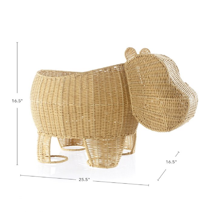 Alternate Image #1 of Hippo Washable Wicker Floor Basket