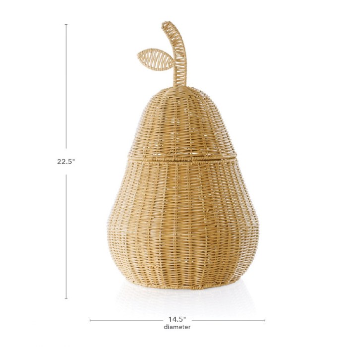 Alternate Image #1 of Pear Washable Wicker Floor Basket