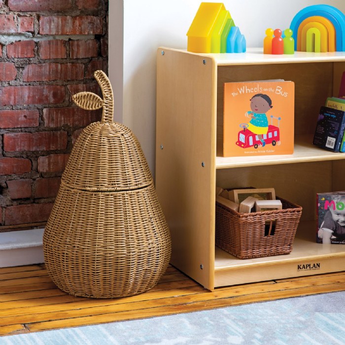 Alternate Image #1 of Pear Washable Wicker Floor Basket