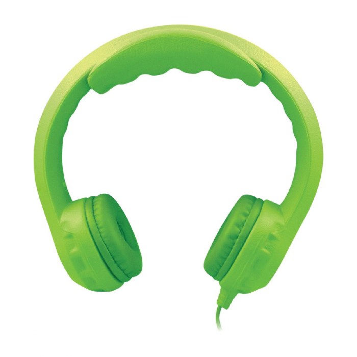 Alternate Image #1 of Flex-Phone Single Construction Foam Headphones, Green