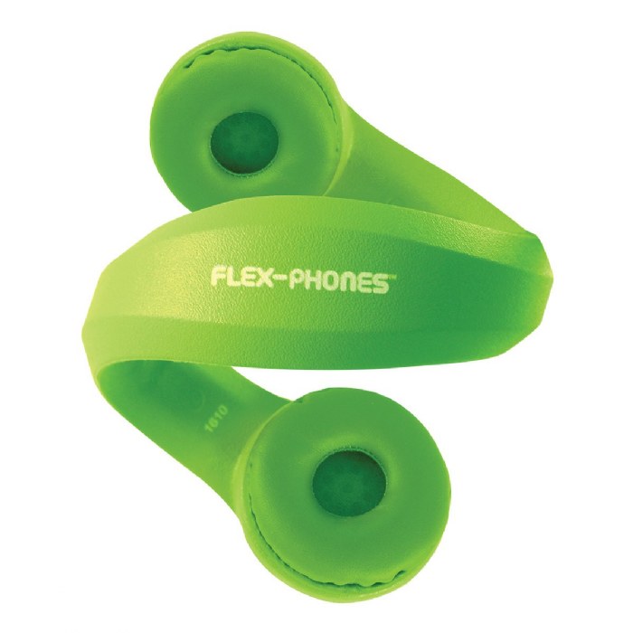 Alternate Image #1 of Flex-Phone Single Construction Foam Headphones, Green