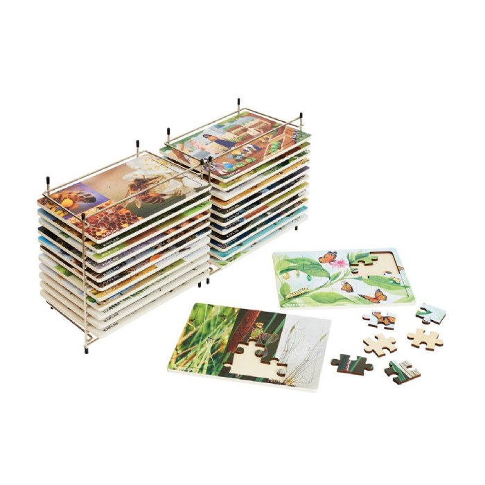 Alternate Image #1 of Big Puzzle Set with Metal Rack - Set of 24