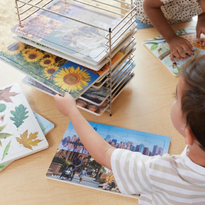 Alternate Image #1 of Big Puzzle Set with Metal Rack - Set of 24