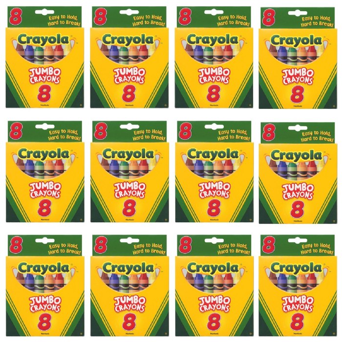 Primary Image of Crayola&reg; 8-Count Crayons - Jumbo - So Big Size - 12 Boxes