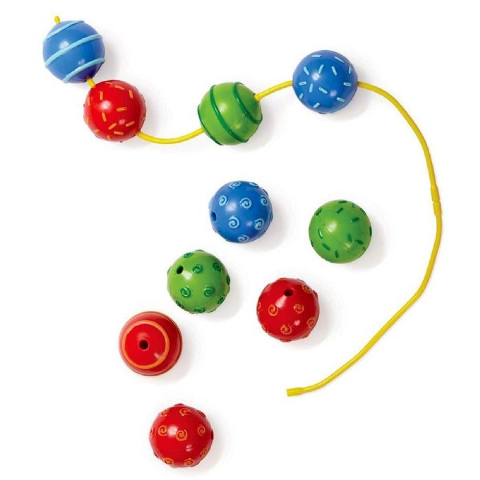Alternate Image #1 of Sensory Textured Colorful Baby Beads - 23 Beads