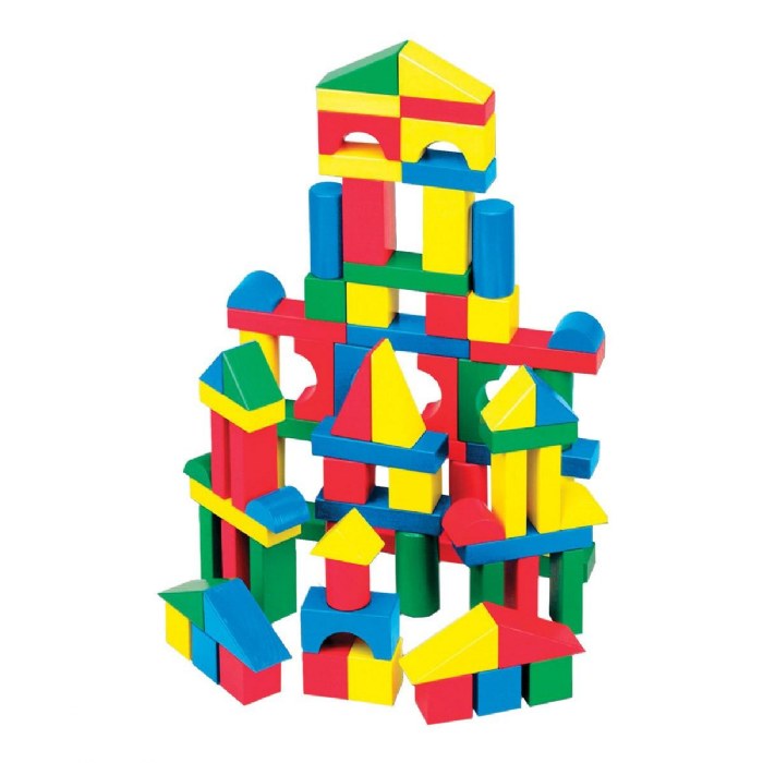 Primary Image of Wooden Color Blocks - 100 Pieces