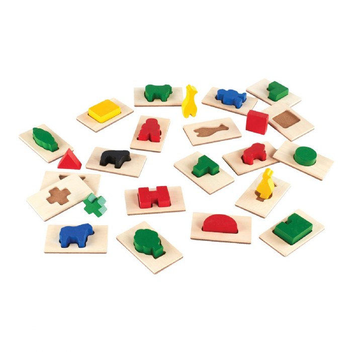 Alternate Image #1 of 3D Feel & Find Shapes and Tile Matching Toy - 40 Pieces