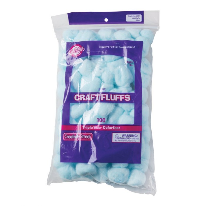 Alternate Image #1 of Blue Craft Fluffs - 100 Pieces
