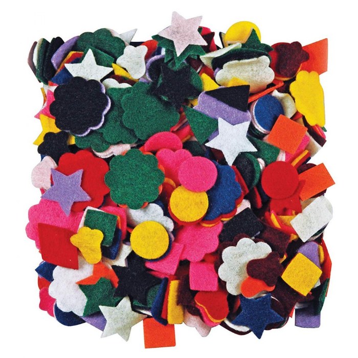 Primary Image of Assorted Felt Shapes - 500 Pieces