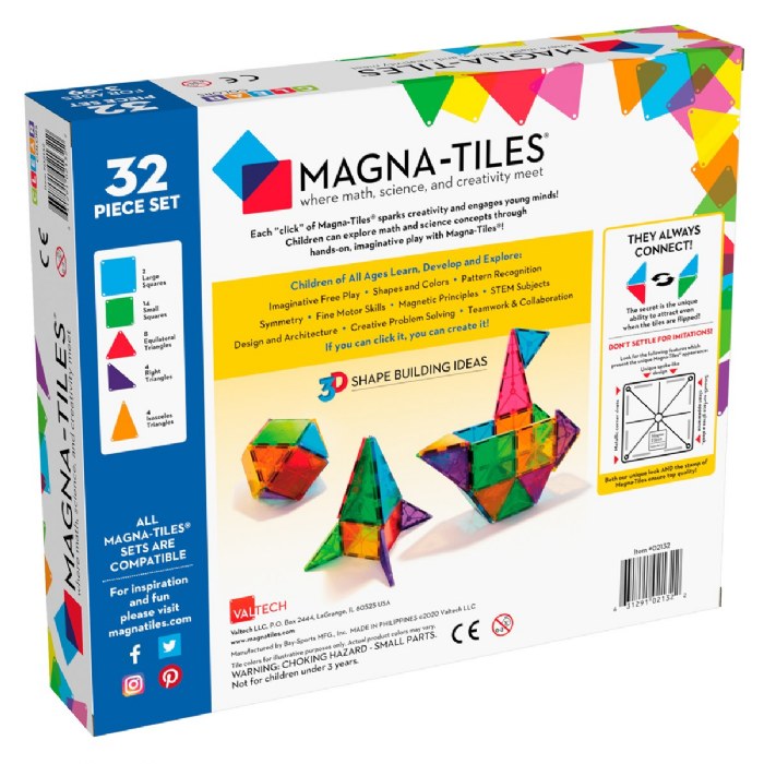 Alternate Image #1 of MAGNA-TILES&reg; 32-Piece Clear Colors Set