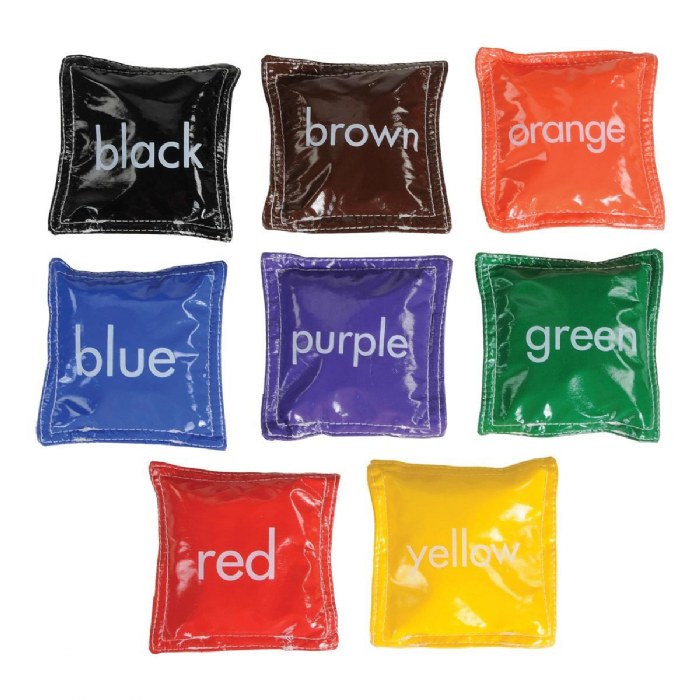 Alternate Image #1 of Bilingual Color Beanbags - Set of 8
