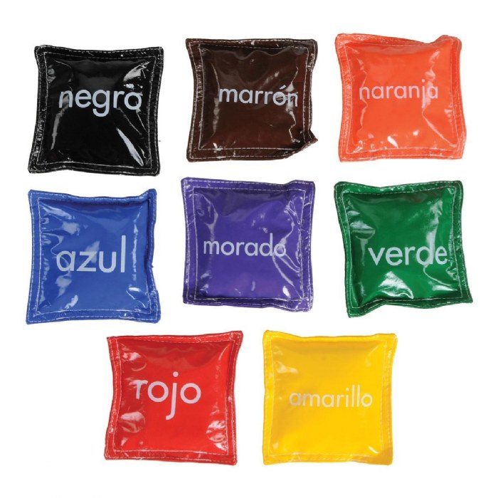 Alternate Image #1 of Bilingual Color Beanbags - Set of 8