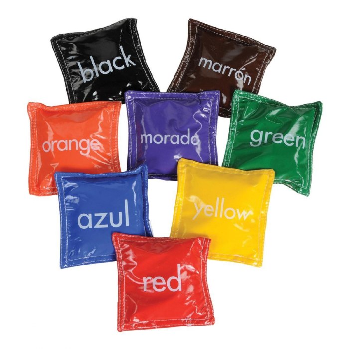Primary Image of Bilingual Color Beanbags - Set of 8