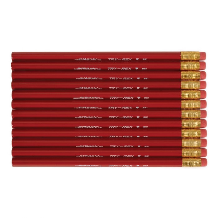 Alternate Image #1 of Jumbo Try-Rex Triangular Pencil with Eraser - 1 Dozen