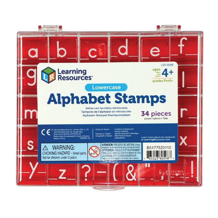 Alternate Image #1 of Lowercase Alphabet Stamps Set