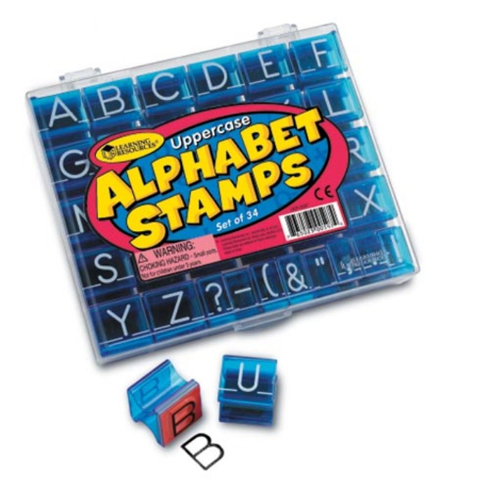 Alternate Image #1 of Uppercase and Lowercase Alphabet Stamp Set