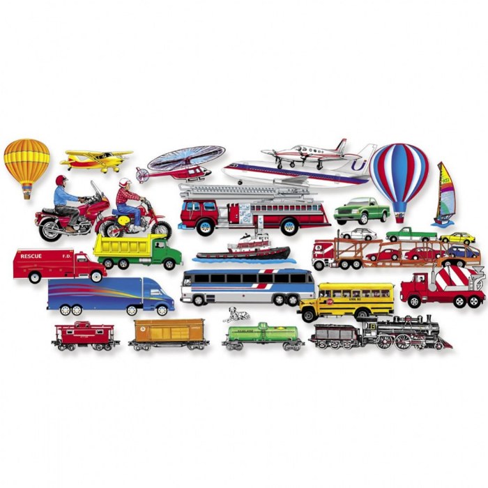 Primary Image of Trucks, Trains & Planes Pre-Cut Felt Set - 24 Pieces