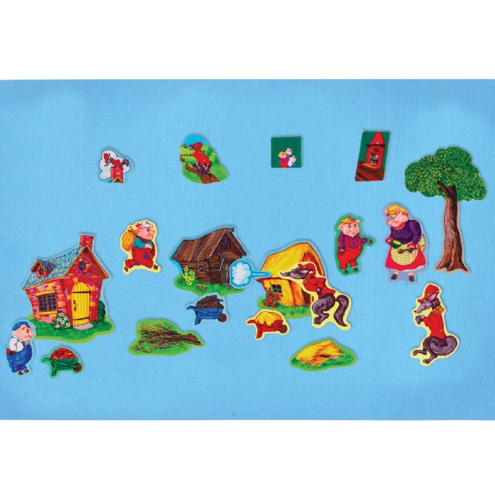 Alternate Image #1 of Classic Stories Three Pigs Felt Set