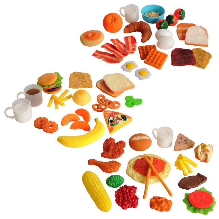 Primary Image of Life-Size Pretend Play Breakfast, Lunch, and Dinner Meal Sets