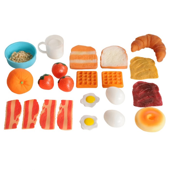 Alternate Image #1 of Life-size Pretend Play Breakfast Meal Set - 24 Pieces