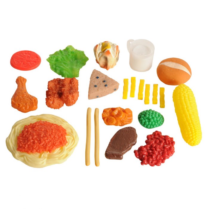 Alternate Image #1 of Life-size Pretend Play Dinner Meal Set - 24 Pieces