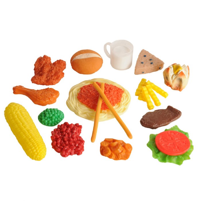 Primary Image of Life-size Pretend Play Dinner Meal Set - 24 Pieces