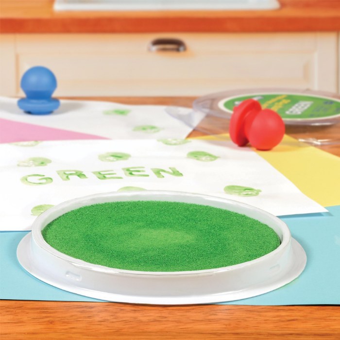 Alternate Image #1 of Washable Ink Jumbo Stamp Pad - Green