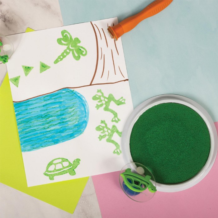 Alternate Image #1 of Washable Ink Jumbo Stamp Pad - Green