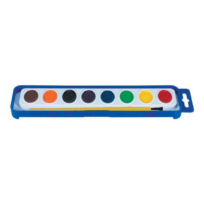 Primary Image of 8 Washable Watercolor Paint Trays with Brush