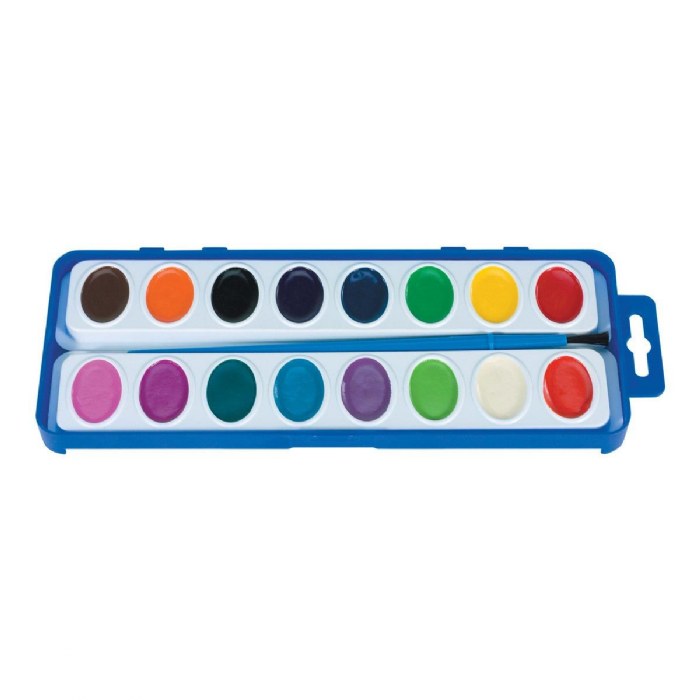 Alternate Image #1 of 16 Color Washable Watercolor Paint Trays - Set of 12