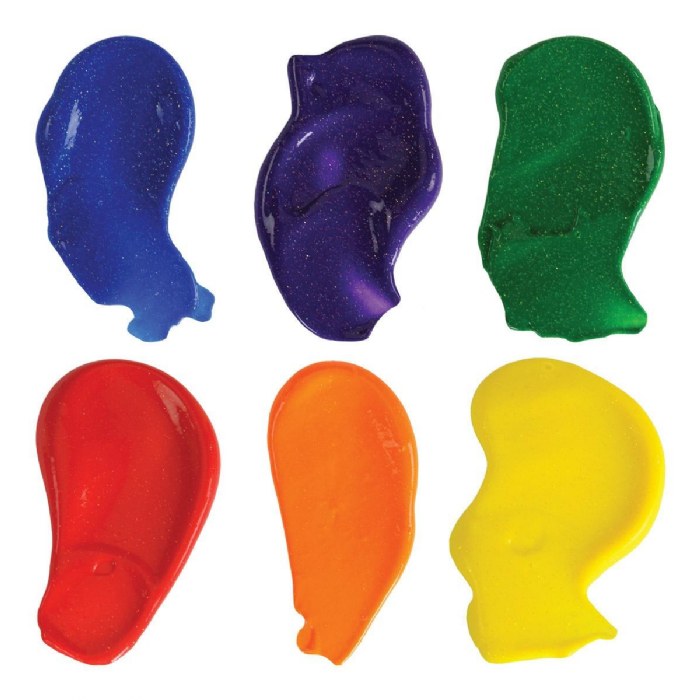Alternate Image #1 of Non-Toxic Washable Glitter Finger Paint - Set of 6
