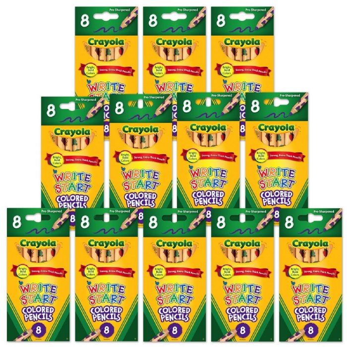 Primary Image of Crayola&reg; 8-Pack Eco Friendly Write Start Colored Pencils Classpack - 12 Boxes