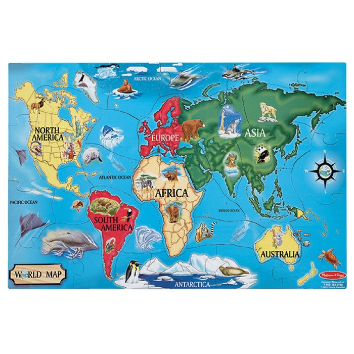 Primary Image of World Map Floor Puzzle