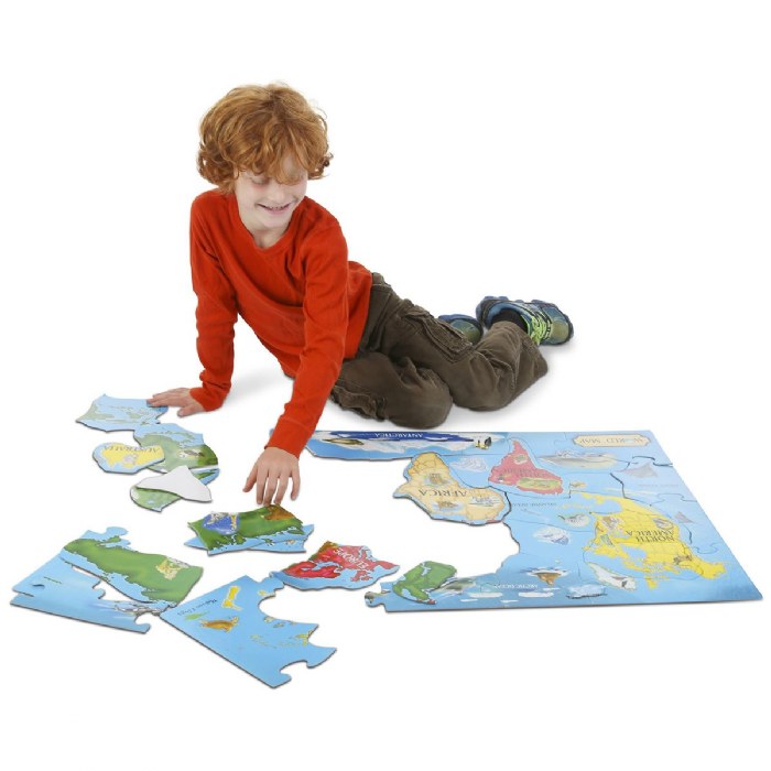 Alternate Image #1 of World Map Floor Puzzle