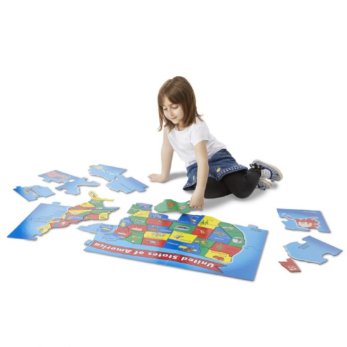 Alternate Image #1 of World & US Floor Puzzles - Set of 2