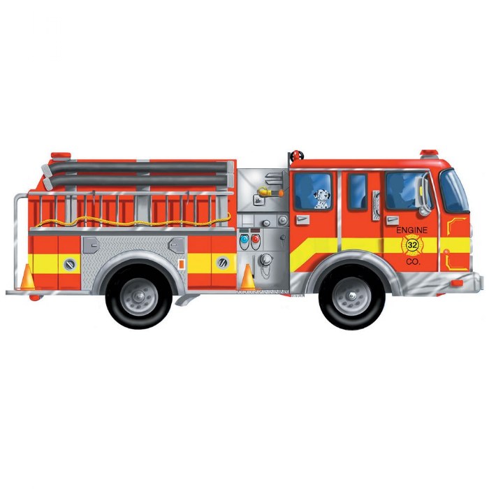 Primary Image of Giant Fire Truck Floor Puzzle - 24 Pieces