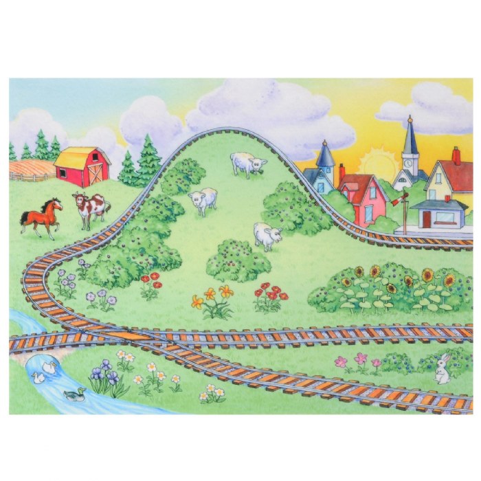 Alternate Image #1 of The Littlest Engine That Could Felt Set- 17 Pieces