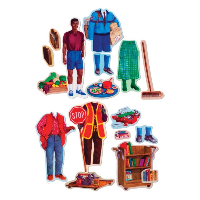 Alternate Image #1 of Community Helpers Felt Set - 28 Pieces