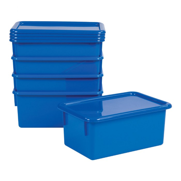 Primary Image of Storage Bins with Lids - Set of 5 - Blue