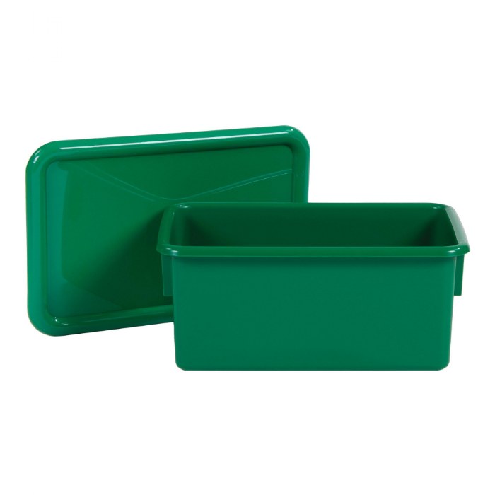 Alternate Image #1 of Storage Bins with Lids - Set of 5 - Green