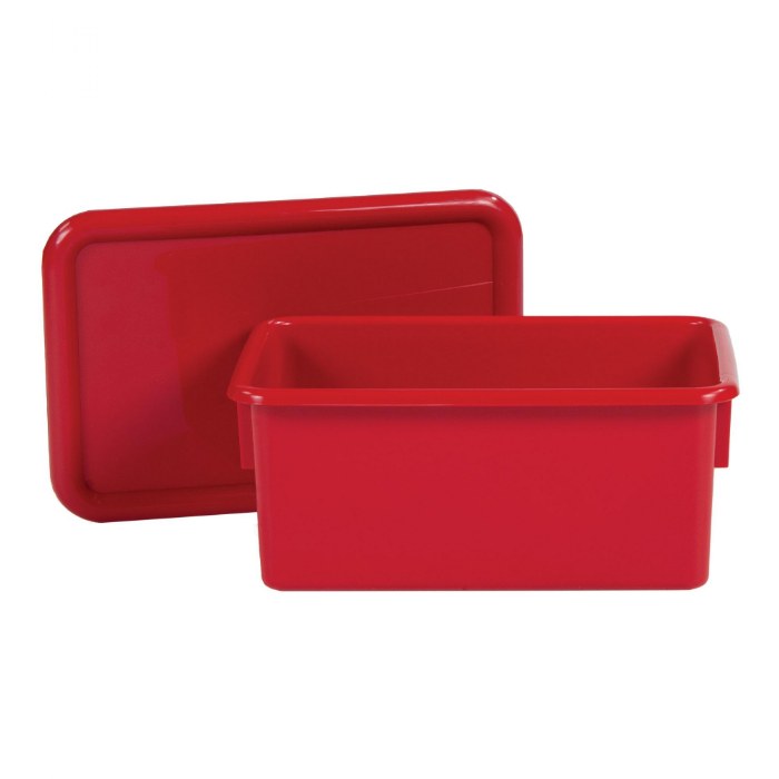 Alternate Image #1 of Storage Bins with Lids - Set of 5 - Red