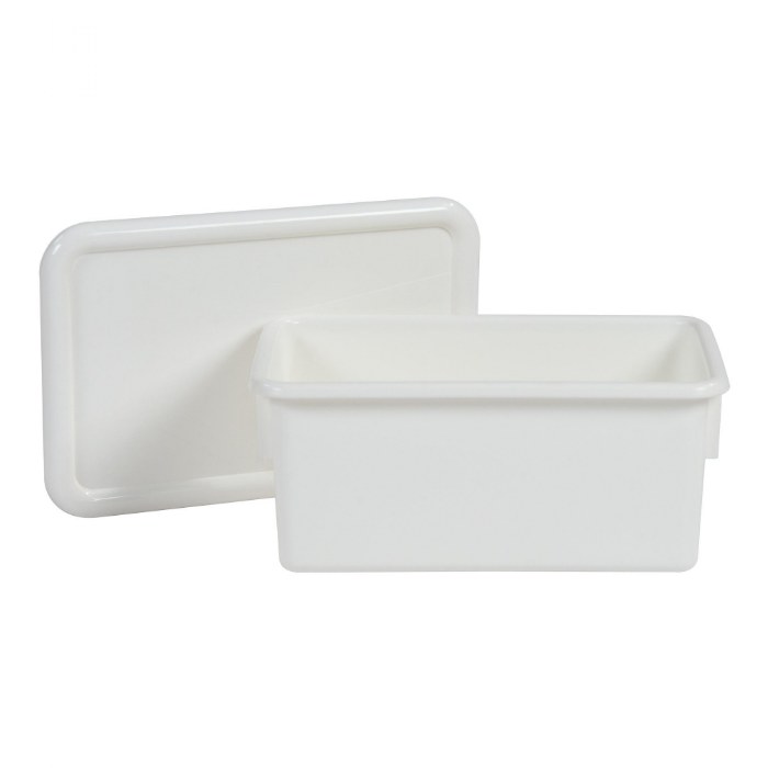 Alternate Image #1 of Storage Bins with Lids - Set of 5 - White