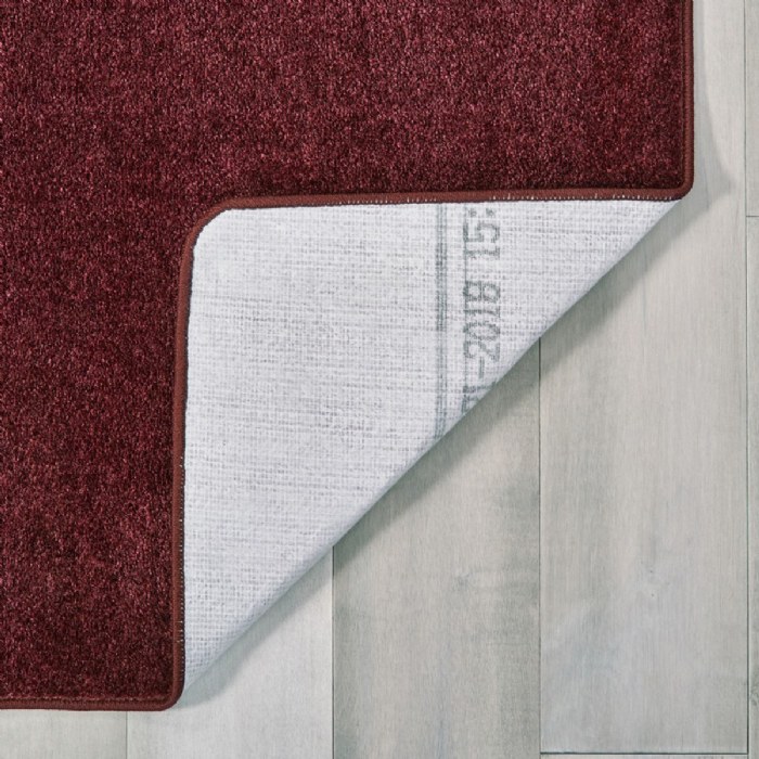 Alternate Image #1 of Mt. St. Helens Solid Color Carpet - Cranberry - 6' x 9' Rectangle